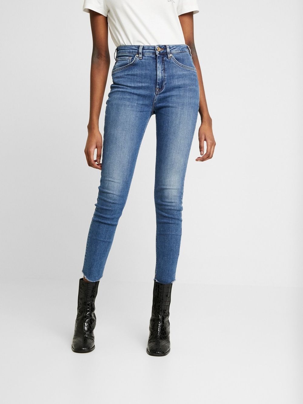 Scotch & Soda High-Rise Skinny Cropped Alphabet Jeans